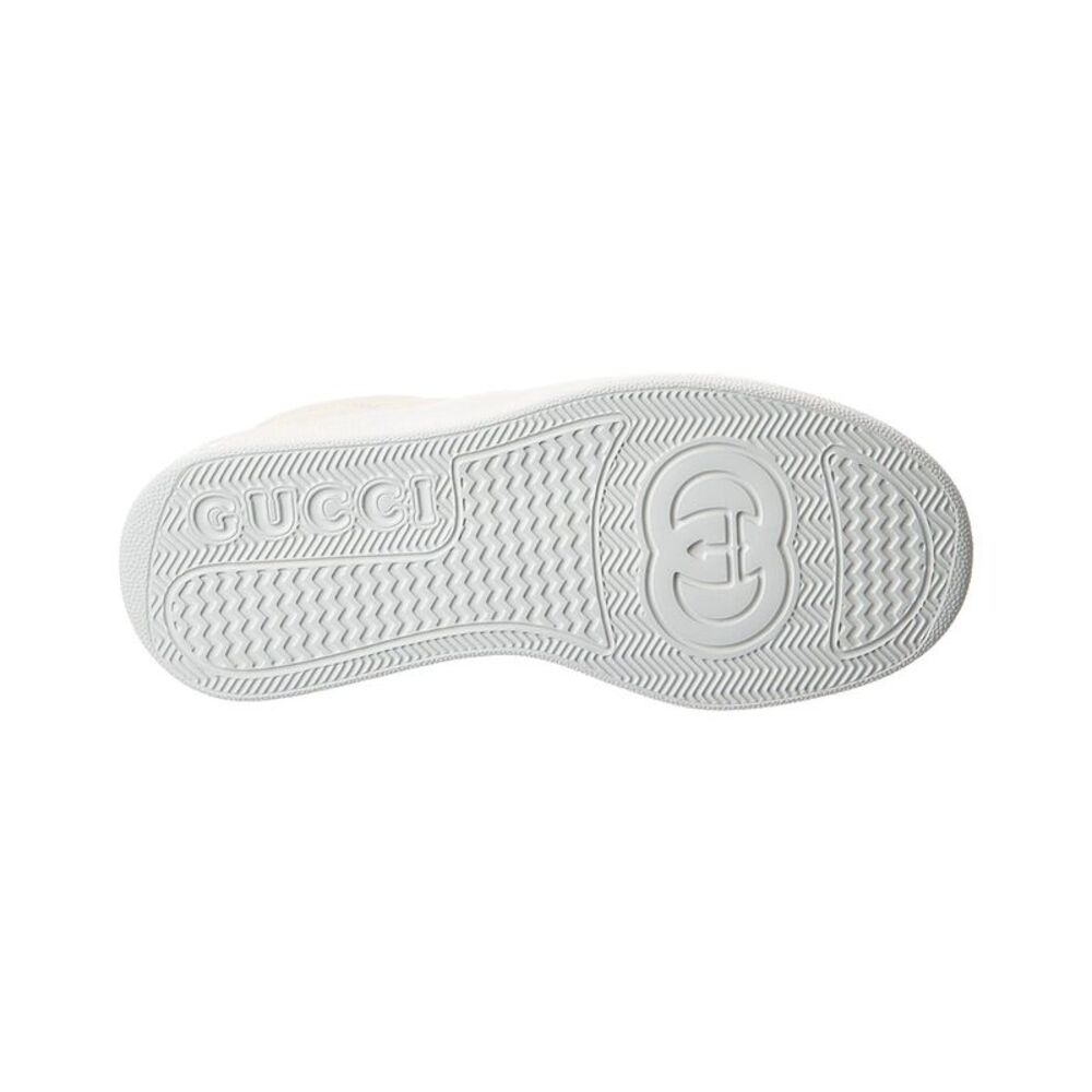 Gucci Chunky Leather Sneaker, White - Picture 4 of 5